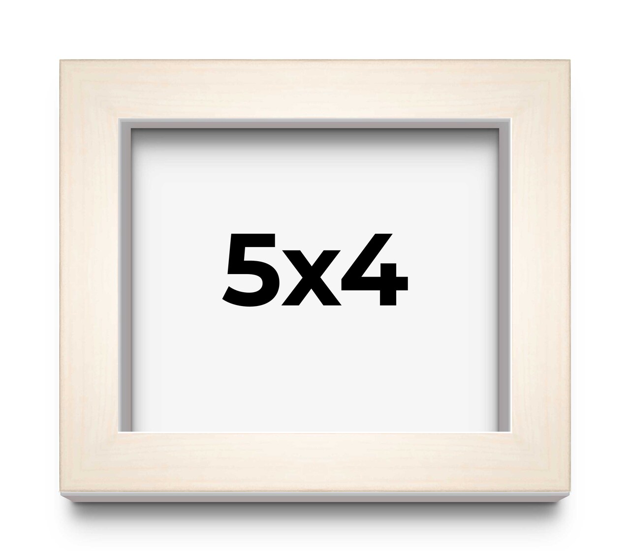 Photo Size Minimalist White Picture Frame - UV Acrylic, Foam Board Backing, Hanging Hardware